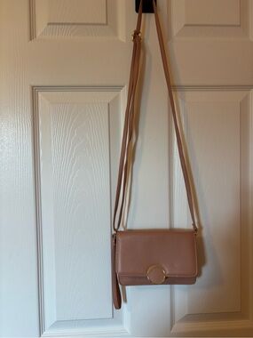 Women’s Crossbody Bag in Dusty Rose with Gold Ring Accent